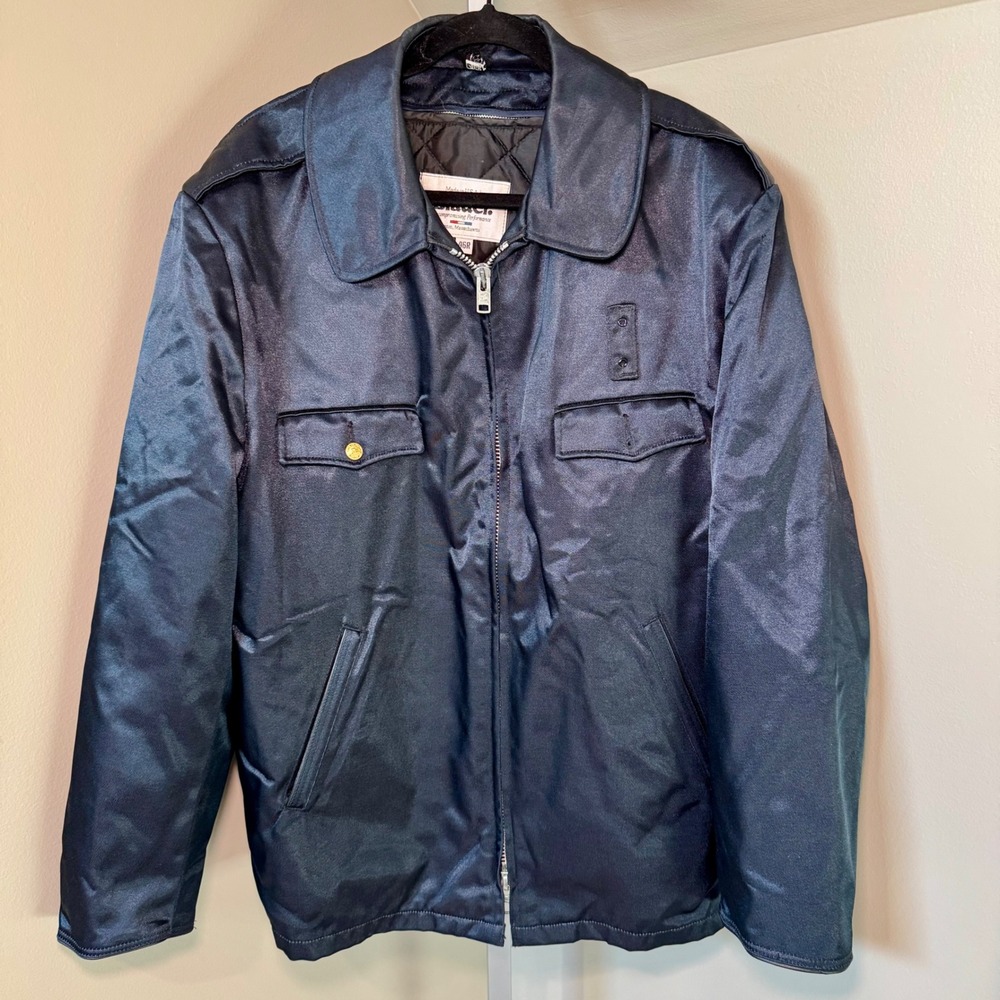 Blauer Mens 46R Navy Blue Lined Thinsulate‎ Thermal Insulated Bomber Jacket